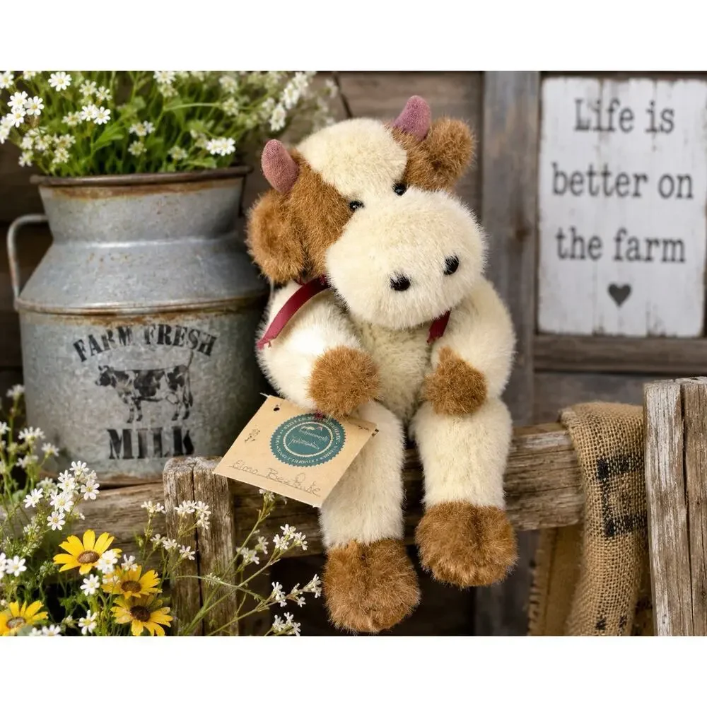 Boyds Bears & Friends Ermo Beesthole Plush Cow 1997 w/ Tags Jointed Bean Bag